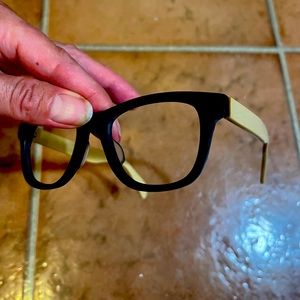 Matte two-tone glass frames with a wood-like texture